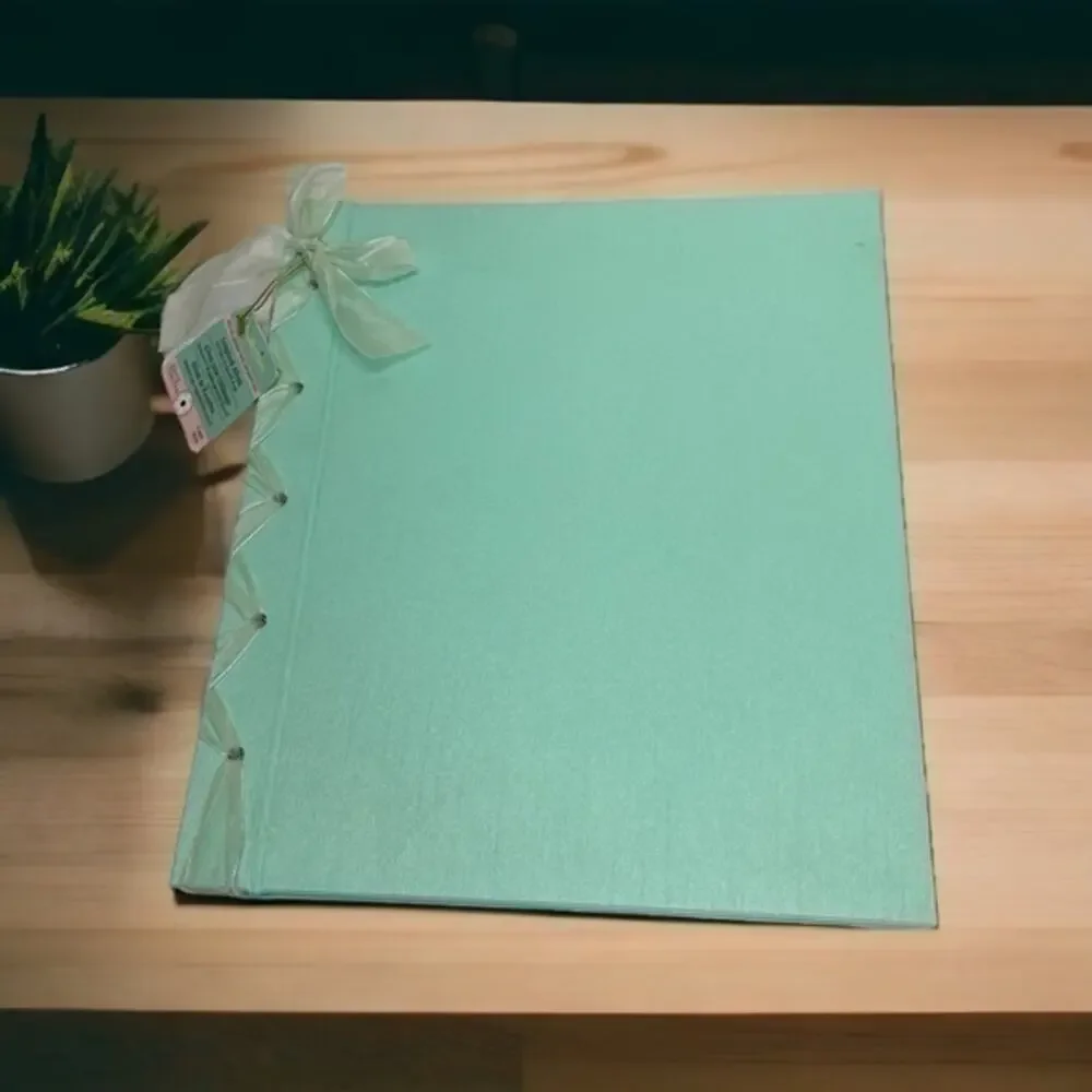 Scrapbook Album pastel mint green shimmery NEW